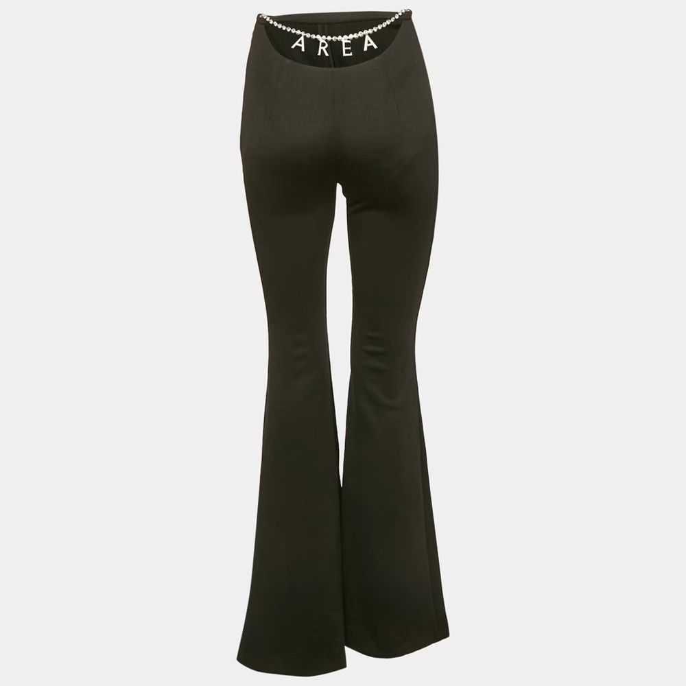 AREA Elegant Black Flare Pants